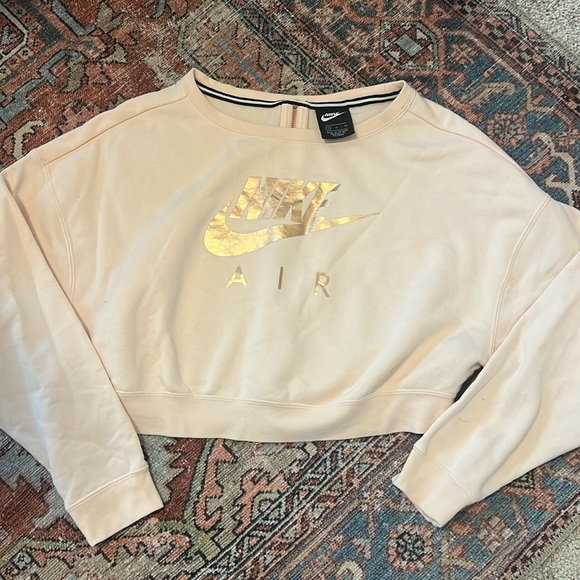 Nike Tops - Rose gold pink crop NIKE AIR sweatshirt 🩷